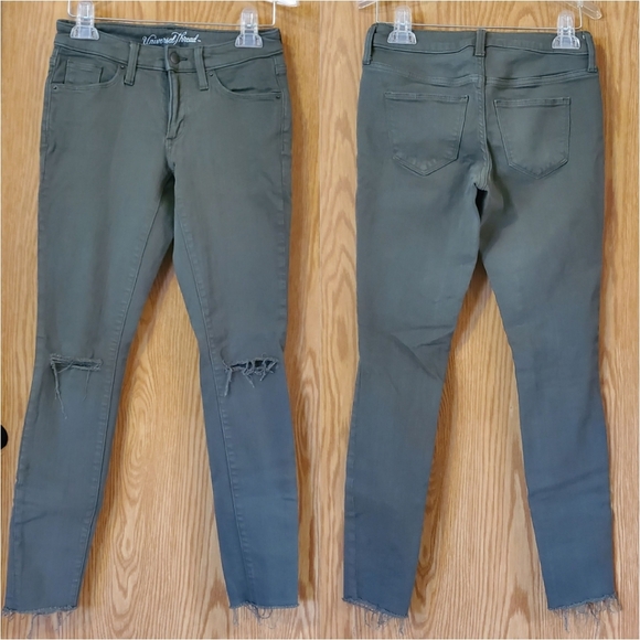 Universal Thread Denim - Universal Thread olive green mid rise jegging